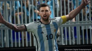 Lionel Messi jubelt in eFootball 2024