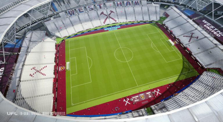 Eines der Stadien in UFL. Hier wird die Arena von West Ham United gezeigt