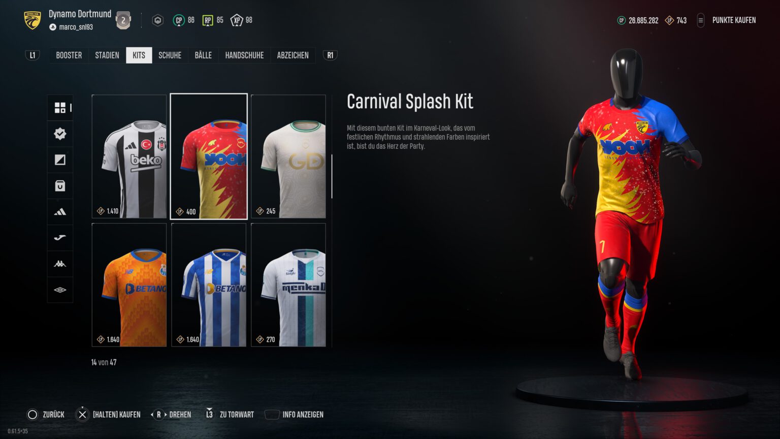 Neue Community-Challenge im Zeichen Brasiliens Das "Carnival Splash"-Trikot in UFL.