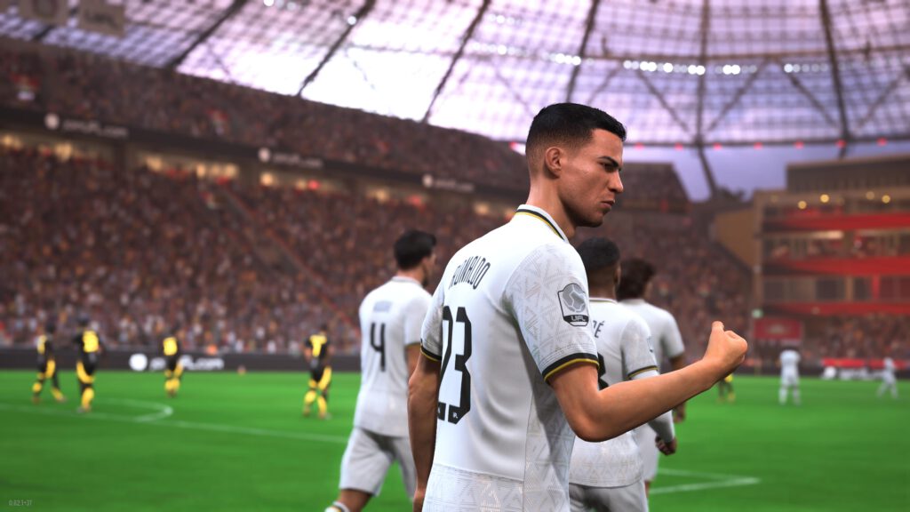 Cristiano Ronaldo jubelt im Spiel UFL.