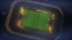 Die adidas Hypercharged Arena in UFL in der Draufsicht.