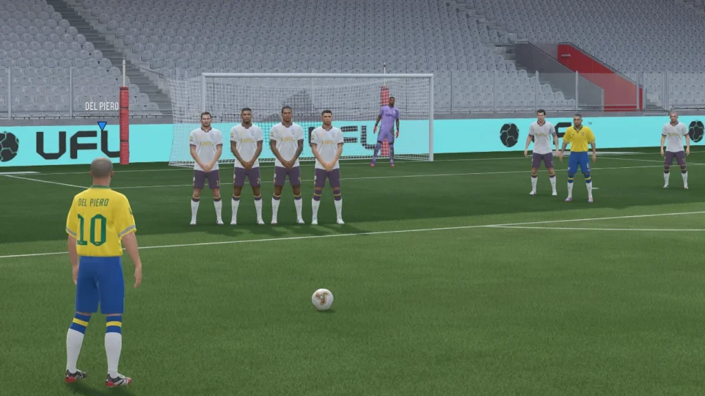 Del Piero beim Freißstoß in UFL.